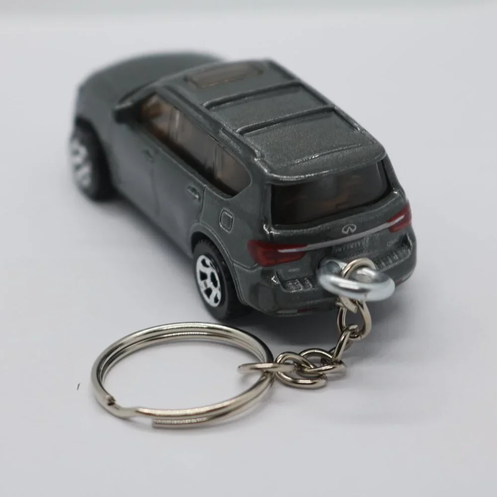 Matchbox QX80 Custom keychain 1:64 scale gray diecast
